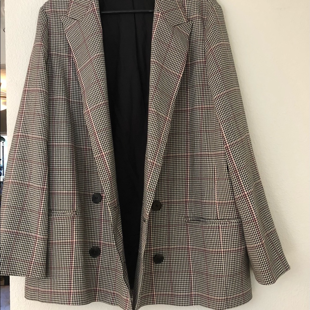 All Saints check blazer